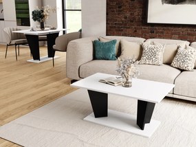 Nowoczesna ława pokojowa Viola II biały/czarny mat