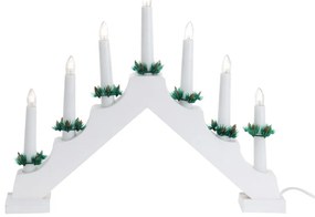Świecznik świąteczny Candle Bridge biały, 7 LED