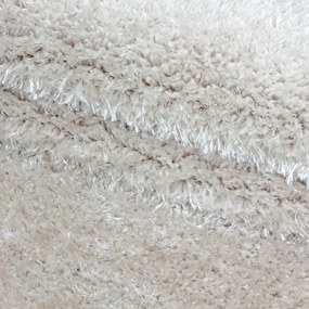 Dywan shaggy poliestrowy Brilliant latte koło 200 cm x 200 cm