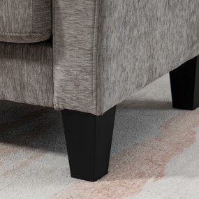 HOMCOM narożnik sofa w kształcie L z odwracalną chaiselongue tapicerowana tkaniną lnianą wygodna kanapa brązowa | Aosom PL