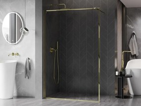 Mexen Kioto-F ścianka prysznicowa Walk-in z ramką 180 x 202 cm, transparent 8 mm, złota - 800-180-104-50-00