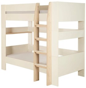 Beżowe piętrowe łóżko dziecięce bez stelaża 90x200 cm Double – Roba