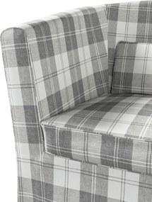 Pokrowiec na fotel Ektorp Tullsta kolor szary tkanina strukturalna, wzorzysta