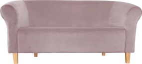 Sofa Milo tkanina Welur : Kolor nogi - Drewno, Kolor tkaniny - VELVET - MG55, Typ tkaniny - Velvet, Wysokość nogi - 15 cm