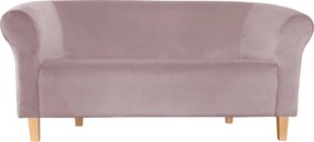 Sofa Milo tkanina Welur wygodna sofa tapicerowana do salonu i poczekalni : Kolor nogi - Drewno, Kolor tkaniny - VELVET - MG55, Typ tkaniny - Velvet, Wysokość nogi - 15 cm