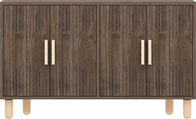 Komoda – 120 cm x 73,6 cm x 29,6 cm – Orzech – Płyta wiórowa pokryta melaminą