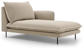 Beżowy szezlong Cosmopolitan Design Vienna, prawostronny