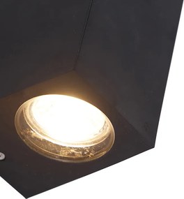 Inteligentny kinkiet czarny wykonany z tworzywa sztucznego z 2 WiFi GU10 - Baleno