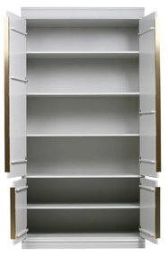 Jasnoszara szafa z litego drewna sosnowego 110x215 cm Organize – BePureHome