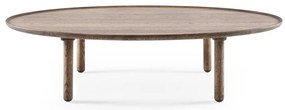 Brązowy stolik z litego drewna dębowego 65x120 cm Mu – Gazzda