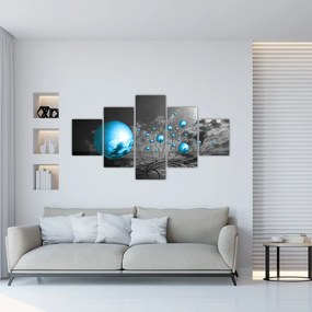 Obraz jasnoniebieskich kul (125x70 cm)
