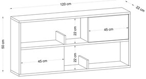Półka z szafką Flora Oak