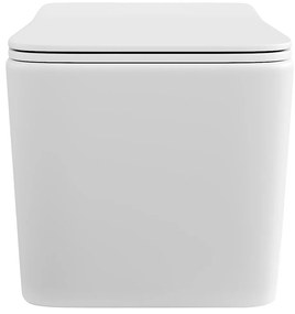 Miska WC podwieszana z białej matowej ceramiki bez kołnierza - CLEMONA