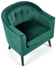 MARSHAL Fotel wypoczynkowy, Ciemny zielony, Klasyczny, Podłokietniki