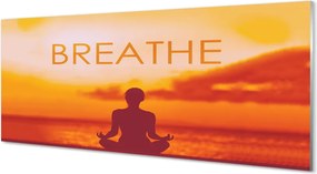 Szklany Panel Kobieta i Napis pod Słońcem