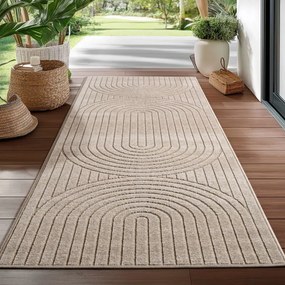 Dywan uniwersalny Nova 3D beżowy 80 cm x 250 cm