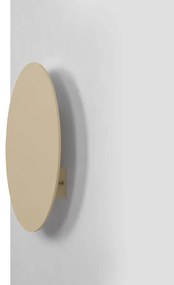 Kinkiet w kształcie koła 25 cm beżowy metalowy E3-B30