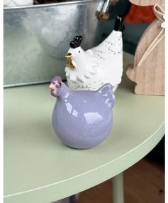Ceramiczna kurka LILAC CHICKEN fioletowa - różne rozmiary Wielkość: L