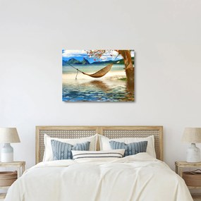 Obraz na szkle - Relaks na plaży (70x50 cm)