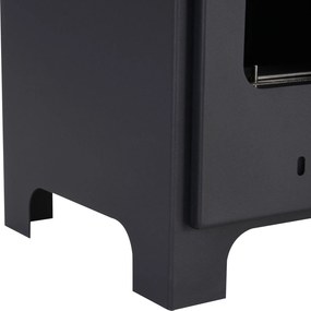 HOMCOM Kominek bioetanolowy 40x30x50cm - 3h ciepła, 20-25m², szkło hartowane, srebrny | Aosom PL