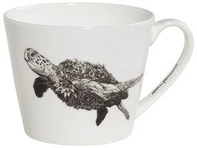 Biały porcelanowy kubek Maxwell &amp; Williams Marini Ferlazzo Sea Turtle, 450 ml