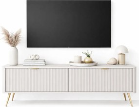 Beżowa nowoczesna szafka RTV na nóżkach K3-F30