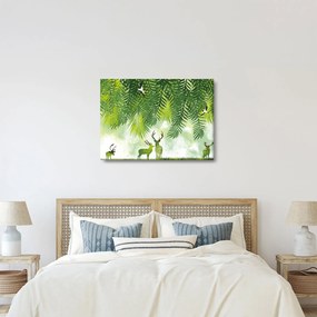 Obraz - Jeleń w lesie (70x50 cm)