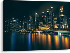 Obraz Singapuru nocą (70x50 cm)