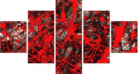 Obraz - Ekspresyjna abstrakcja (125x70 cm)