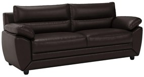 Kanapa 3-osobowa MANOA z ekoskóry - Brązowy