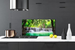 Panel Szklany Ukryty Wodospad W Gęstwinie