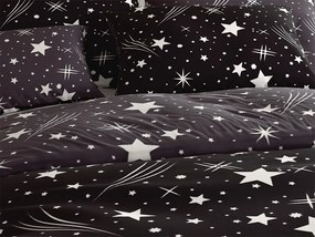 PrzytulneMieszkanie.pl PrzytulneMieszkanie.pl Pościel z mikrofibry NOČNÍ OBLOHA czarno-szara Rozmiar pościeli: 2 szt 70 x 90 cm | 200 x 220 cm