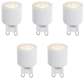 Zestaw 5 ściemnialnych 3-stopniowo żarówek LED G9 24mm 3W 300 lm 2700K