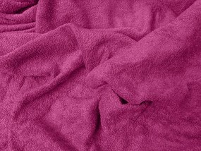 PrzytulneMieszkanie.pl Prześcieradło frotte EXCLUSIVE purpurowe 90 x 200 cm