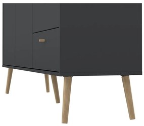 Antracytowa niska komoda 149x82 cm Bodo – Tvilum