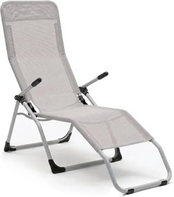 Leżak ogrodowy siateczkowy Barbados, jasnoszary Texteline