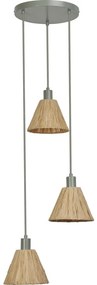 Ledvance - Żyrandol na lince DECOR RAFFIA 3xE27/15W/230V rafia