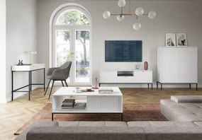 Komoda MILONA 2D 104 cm biała mat PIASKI Meble