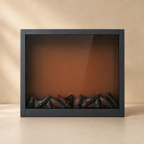 Kominek dekoracyjny LED, metalowy, 10 x 41 x 35 cm