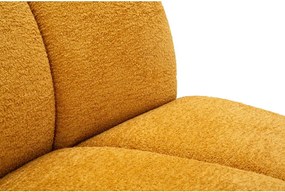 Musztardowa sofa z materiału bouclé 145 cm Ball – Mauro Ferretti