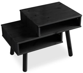 Stolik z drewna sosnowego w czarnym kolorze Karup Design Hako