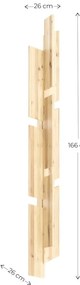 Wieszak ścienny z litego drewna sosnowego w naturalnym kolorze 26 cm Keeper – Karup Design
