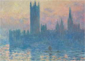 Obraz - Claude Monet, The Houses of Parliament, Sunset, reprodukcje (70x50 cm)