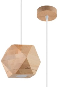 Lampa wisząca WOODY naturalne drewno SOLLUX  LIGHTING
