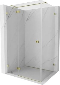 Mexen Lunar T kabina prysznicowa uchylna lewa 75 x 90 cm, transparent, złota - 834T-075-090-50-00-L