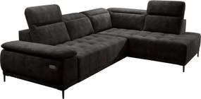 Narożnik FOCUS L z elektryczną regulacją siedziska Prawostronny w tkaninie Promocyjnej SALVADOR 16 WERSAL