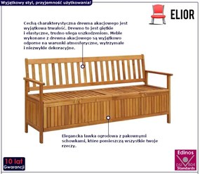 Ławka ogrodowa ze schowkiem L8-H34