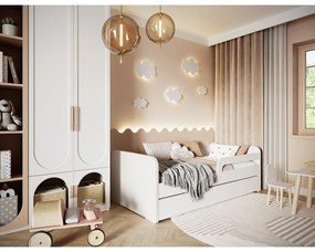 Białe łóżko dziecięce z materacem/ze stelażem 80x160 cm Duuli – ELTAP