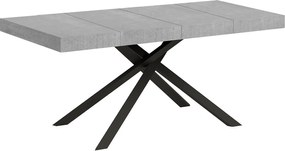 Stół rozkładany 160/264x90 cm Karida Premium cementu nogi antracytowe