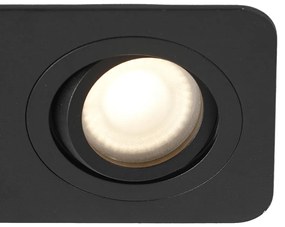 Zewnetrzna Zestaw 6 okrągłych reflektorów wpuszczanych czarnych GU10 50mm obrotowych i przechylanych IP44 2-punktowe - Alberto Nowoczesny Oswietlenie zewnetrzne